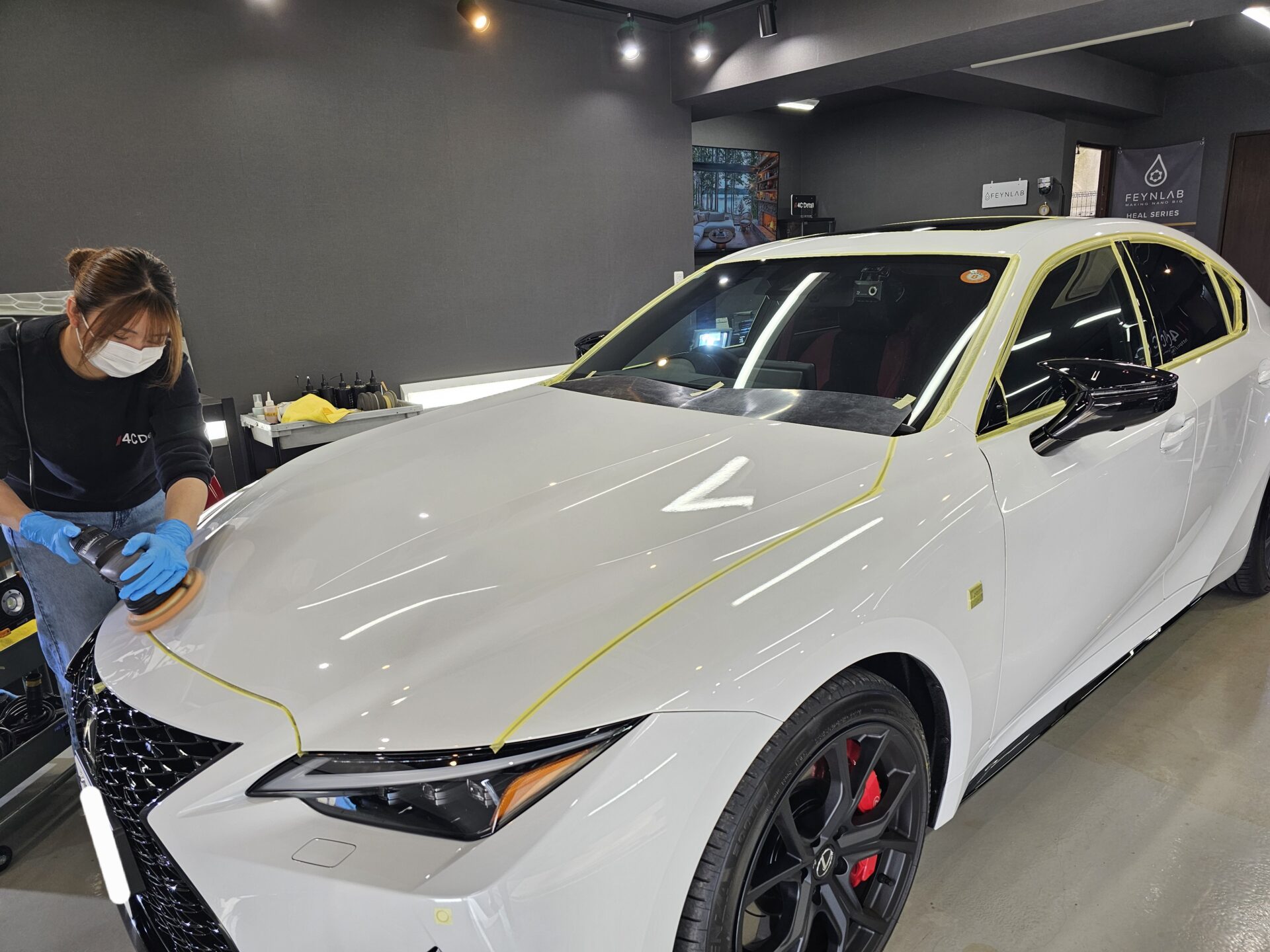 レクサスIS500クライマックスエディション 磨き 研磨 下地処理