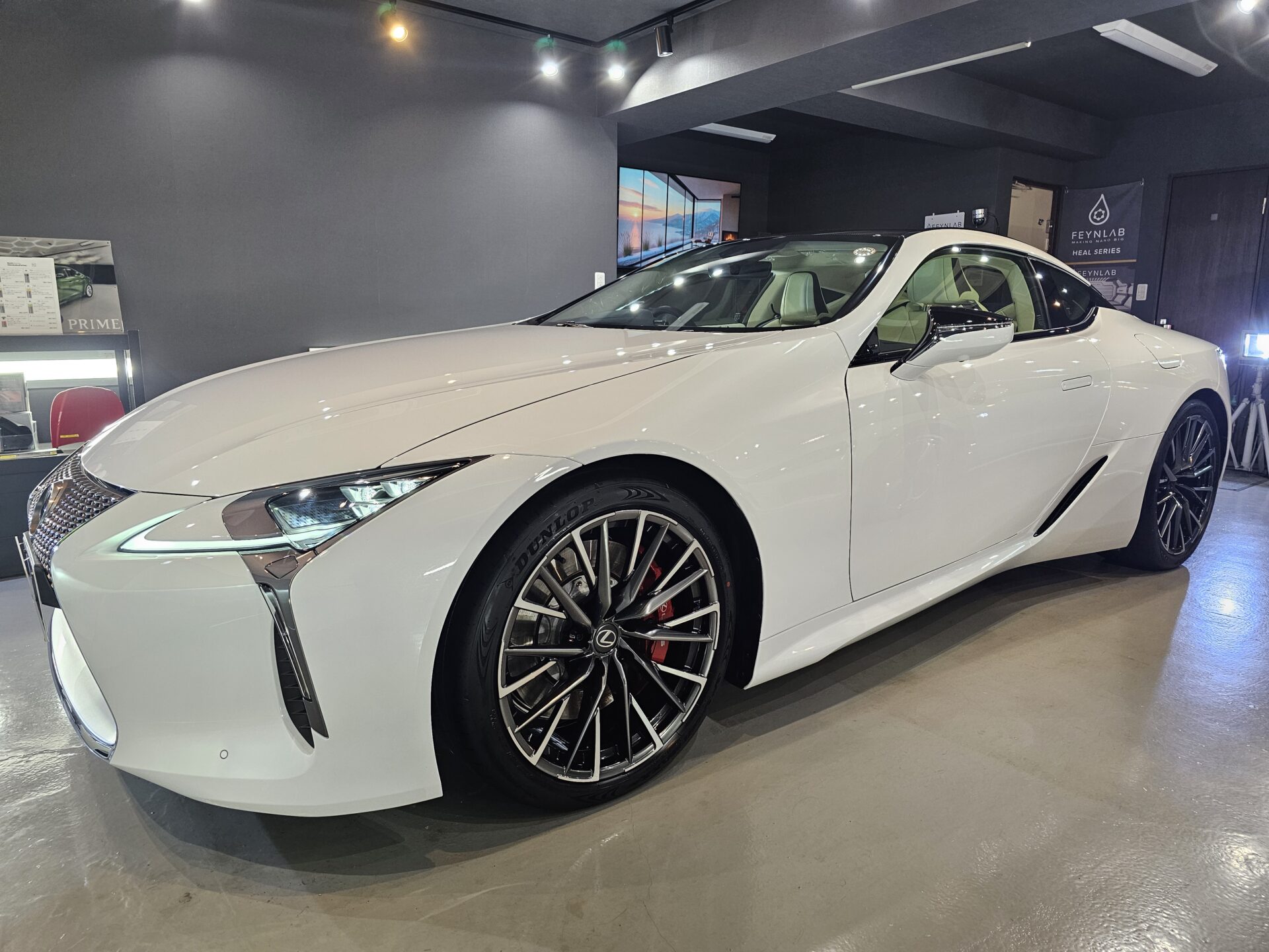 新車LEXUS LC500クーペ 4Cプレミアムガラスコーティング内外装フル施工 横浜市中区