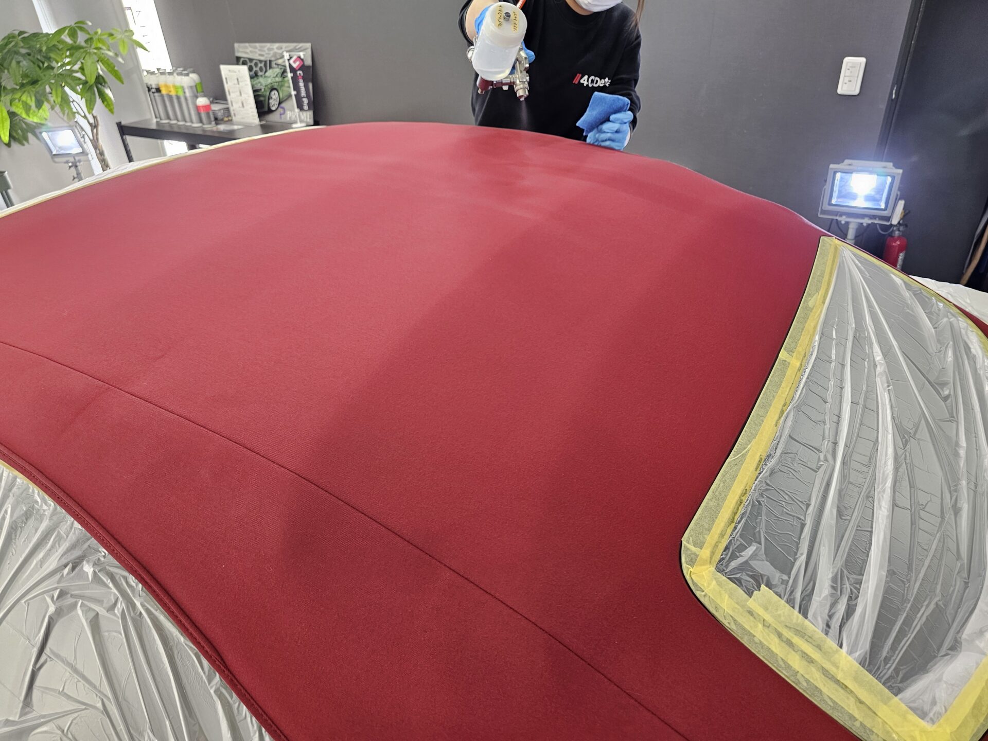 レクサスLC500コンバーチブル最終モデル セラミックプロ幌コーティング