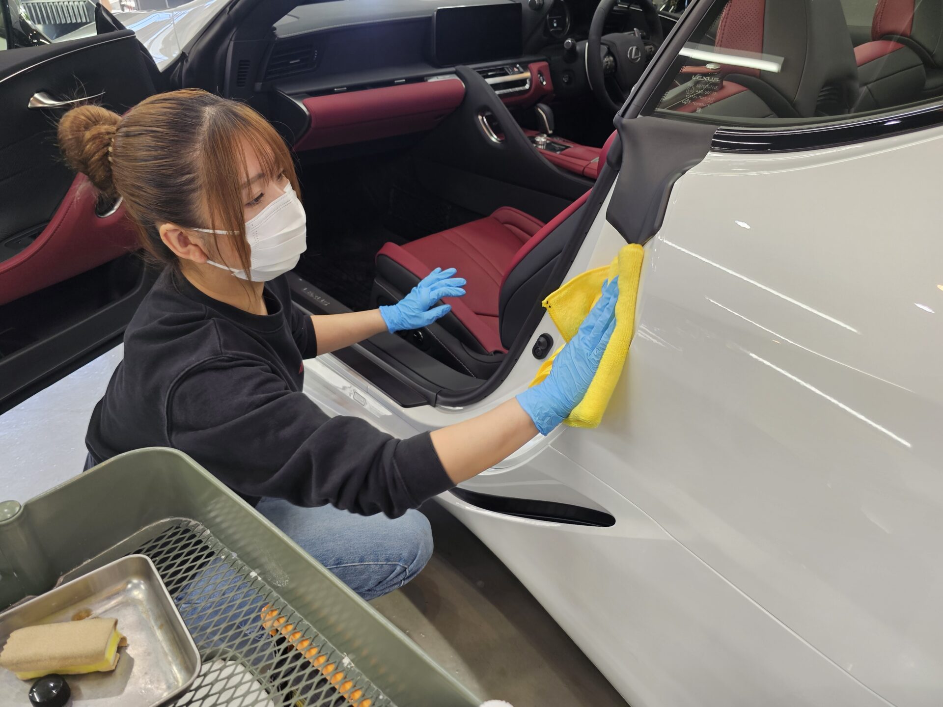 レクサスLC500コンバーチブル最終モデル ドア内側コーティング