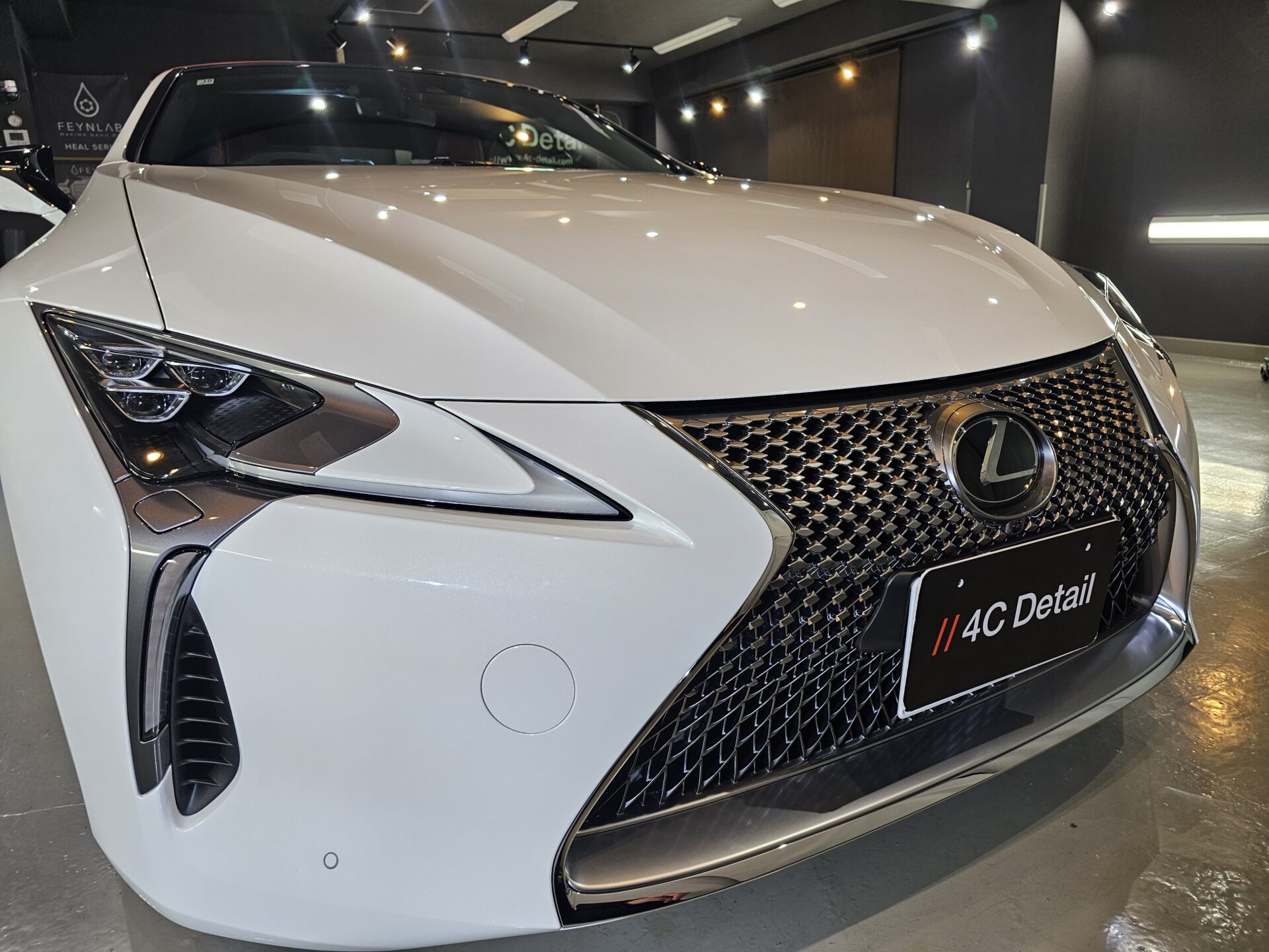 レクサスLC500コンバーチブル最終モデル ファインラボヒールプラスセラミックコーティング内外装フル施工