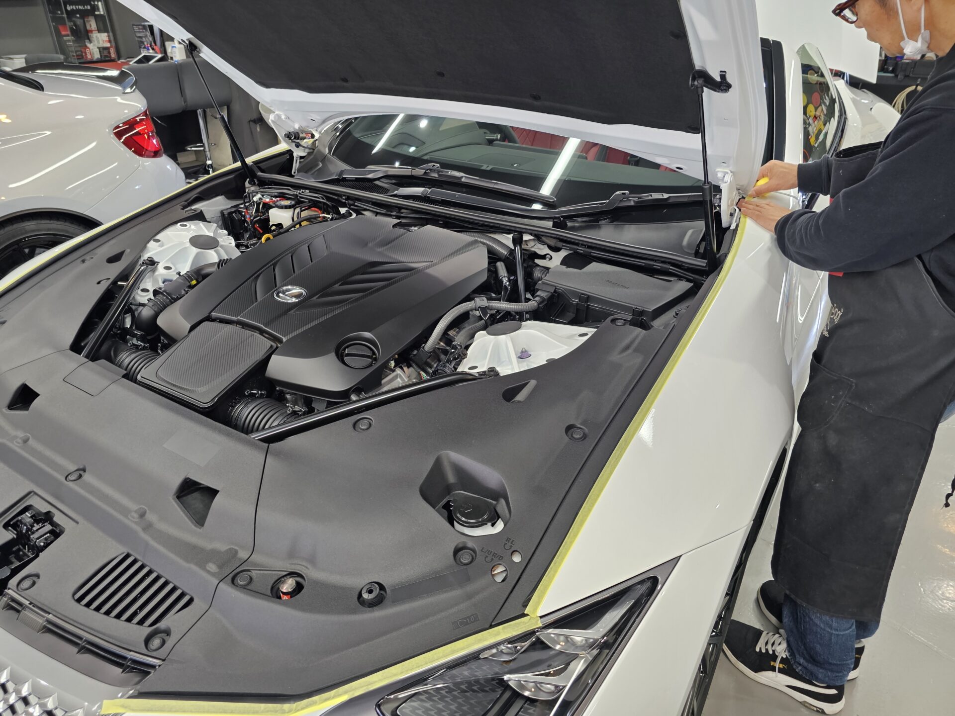 レクサスLC500コンバーチブル最終モデル マスキング