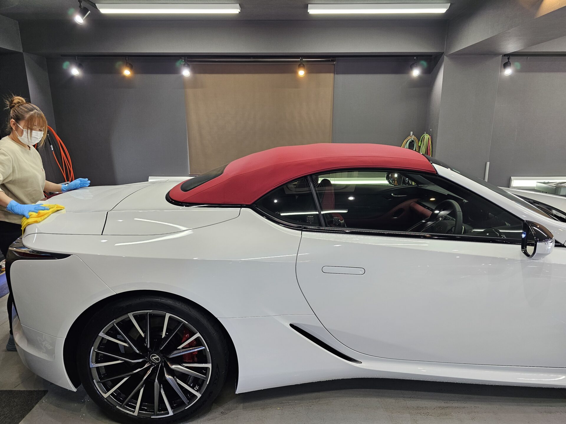 レクサスLC500コンバーチブル最終モデル 洗車