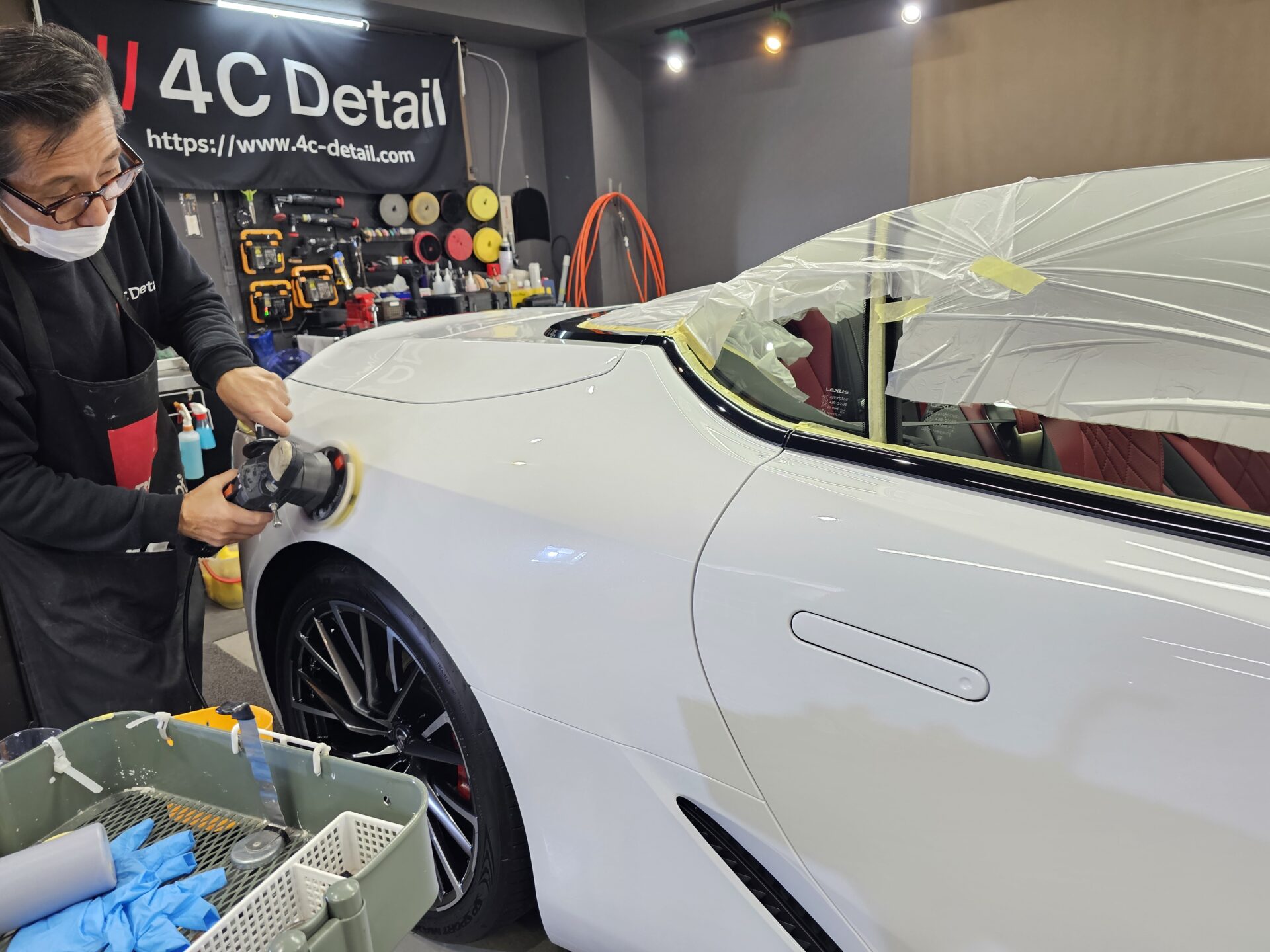 レクサスLC500コンバーチブル最終モデル 研磨 磨き 下地処理