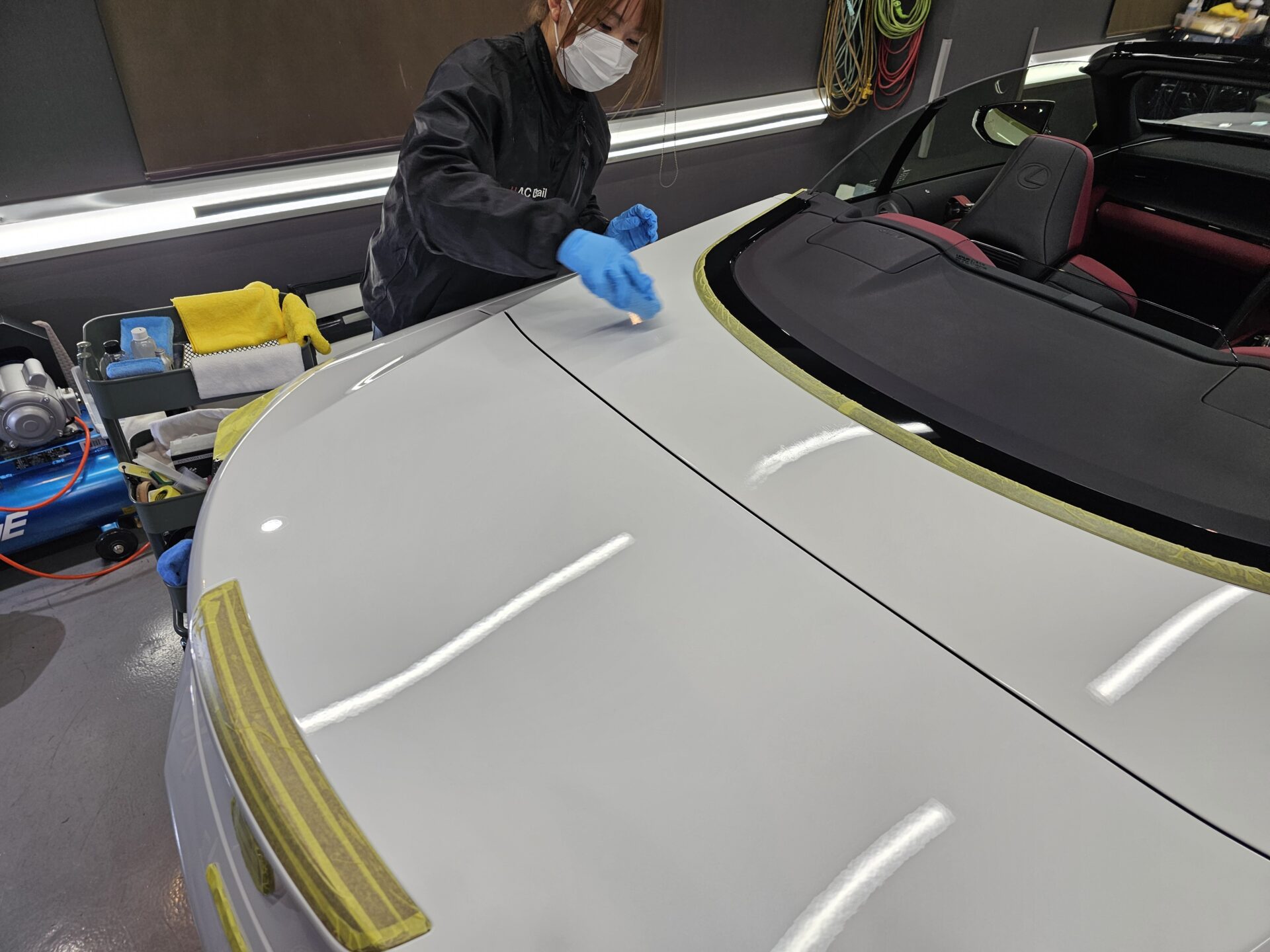 レクサスLC500コンバーチブル最終モデル 薄傷自己修復機能セラミックコーティング