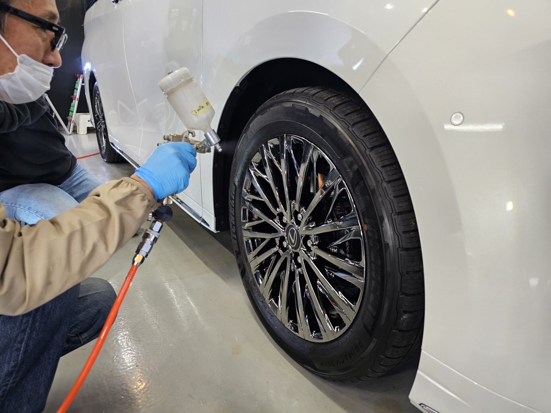 レクサスLM500hバージョンL ホイールコーティング