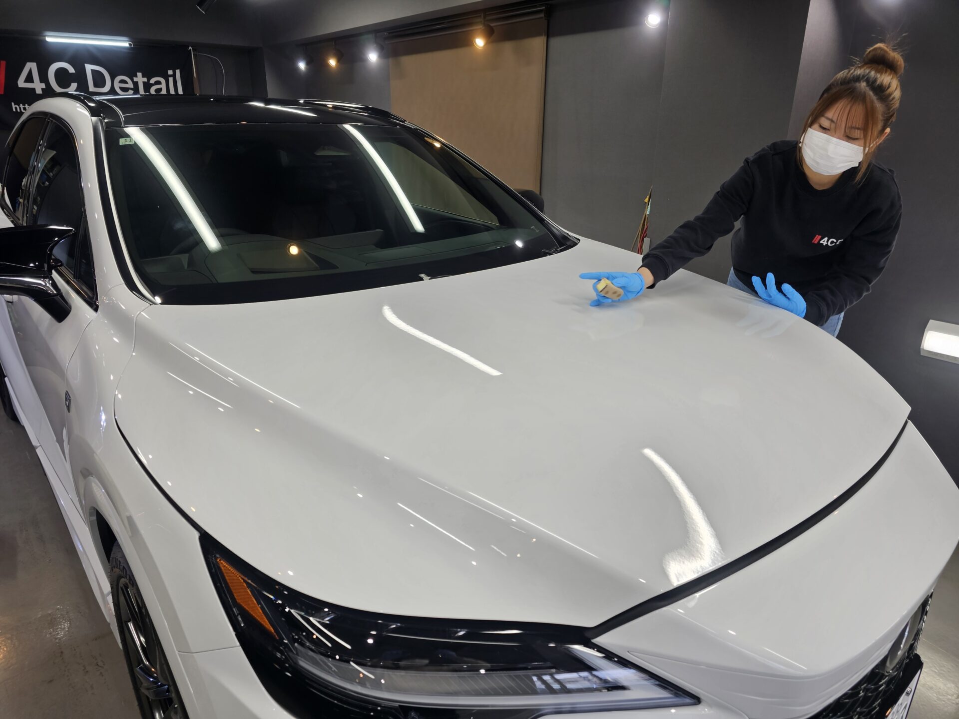 年次改良新型レクサスRX350 gtechniqセラミックコーティング塗布