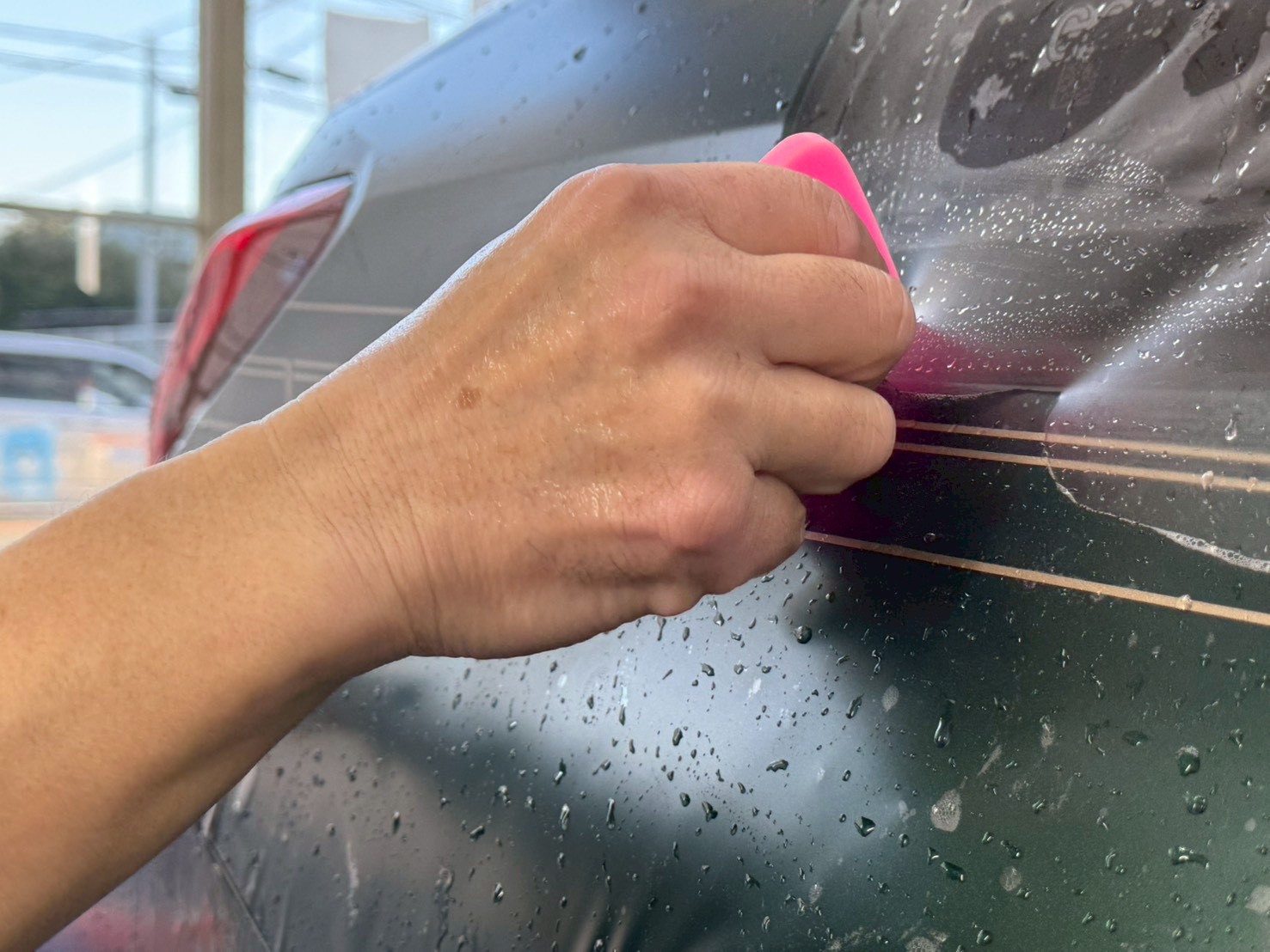 ALPINA B3GT アルピナ 新車 プロテクションフィルム施行 デカールに注意しながらPPF施工