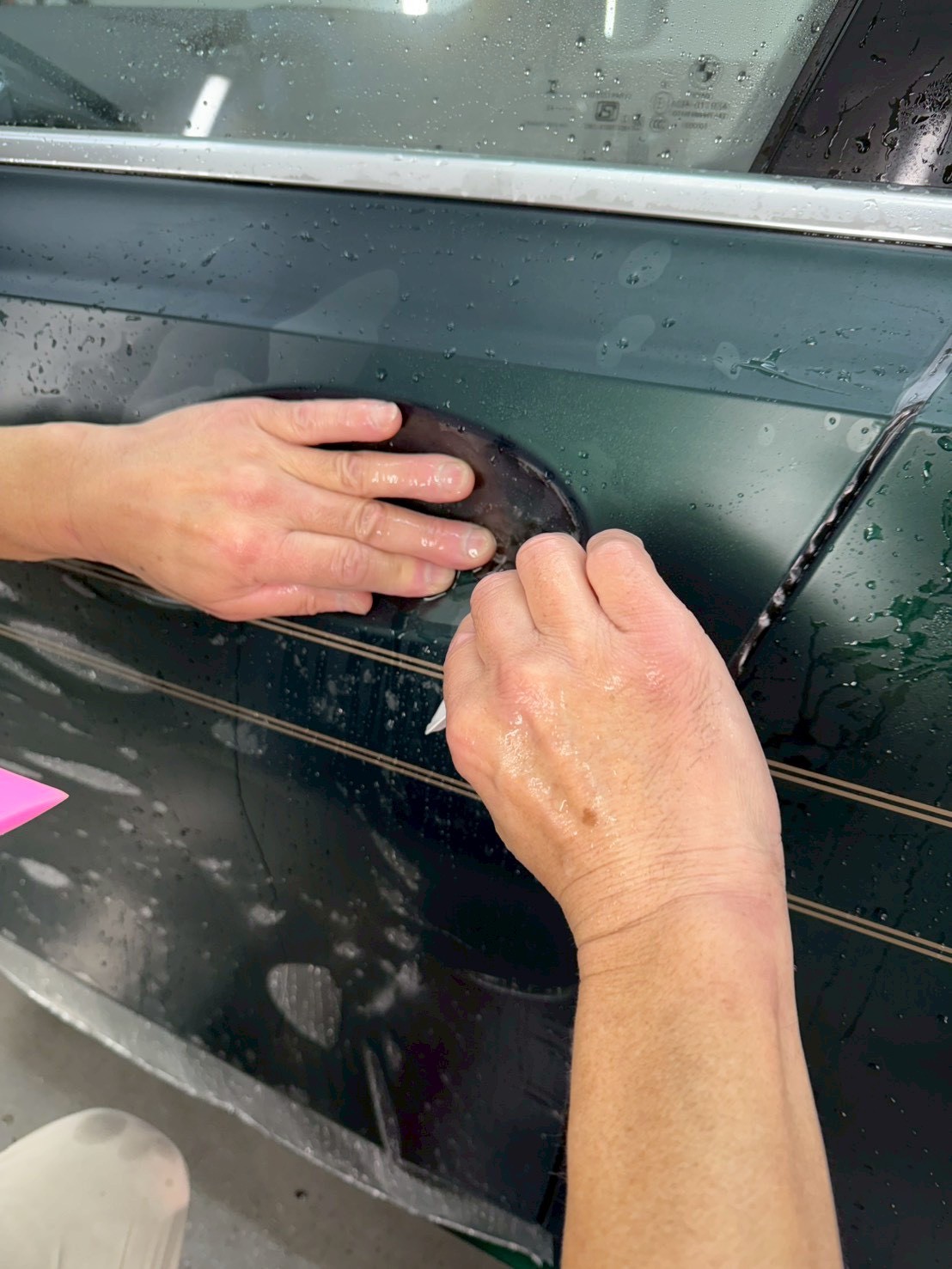 ALPINA B3GT アルピナ 新車 プロテクションフィルム施行 ドアカップフィルム貼り込み