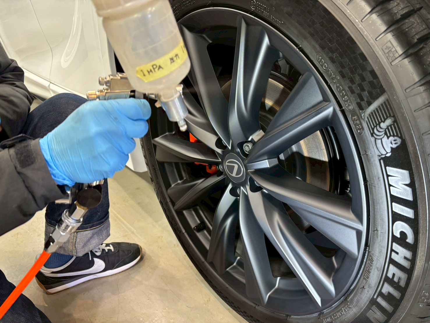 LEXUS RX500 マットホイールコーティングスプレー工法