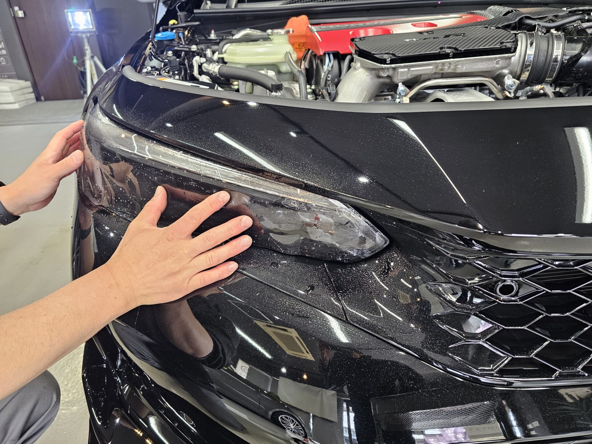 ホンダシビックタイプR FL5 ヘッドライトスモークPPF施工